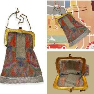 Vintage Whiting and Davis Art Deco 1920s Metal Mesh Bag
